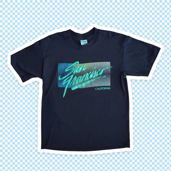 VTG 80's San Francisco California Puff Ink Souvenir Tshirt Sz M - Picture 1 of 6